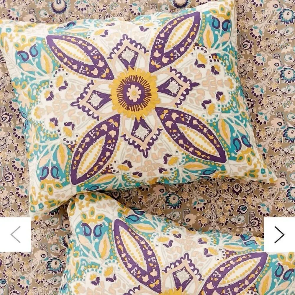 Urban Outfitters Nessa Floral Medallion Sham Set